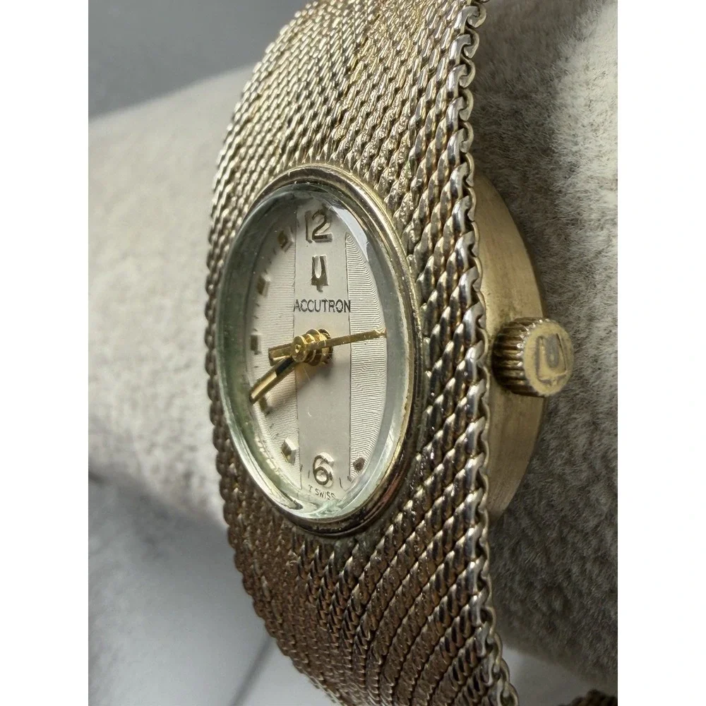 Bulova Accutron 10K Gold Filled New Battery N2 Vintage 1972 Watch 25MM‎ 7